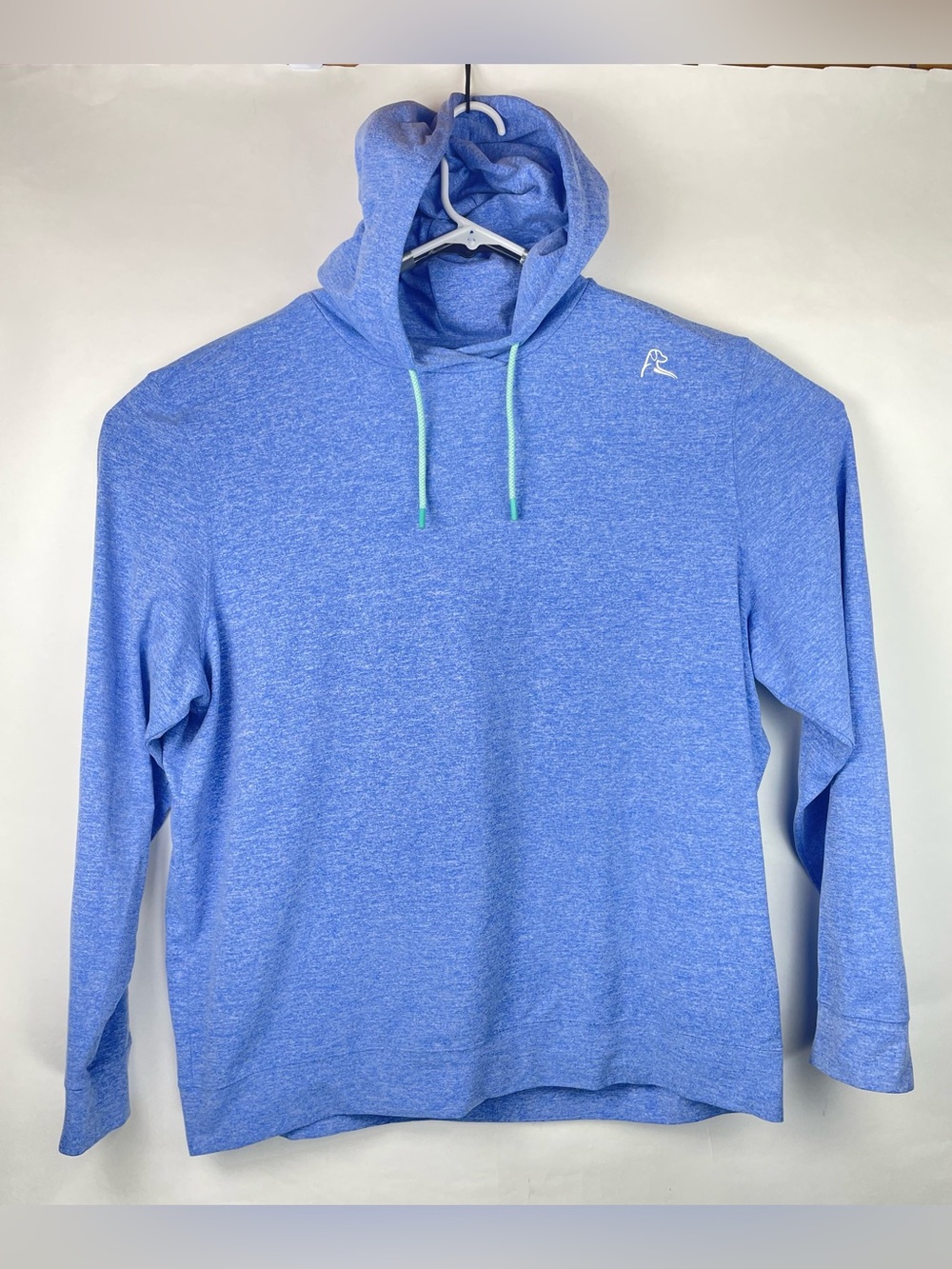 Rhoback Hoodie Mens XL Hesi Performance Lightweight Pullover Stretch Blue